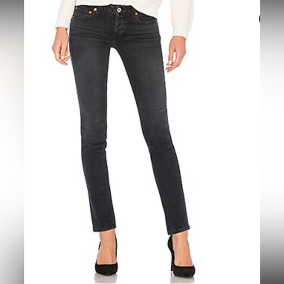 Re/Done Denim - Revolve Re/Done Originals Ultra Low Rise Jeans Size 27 in Worn Black